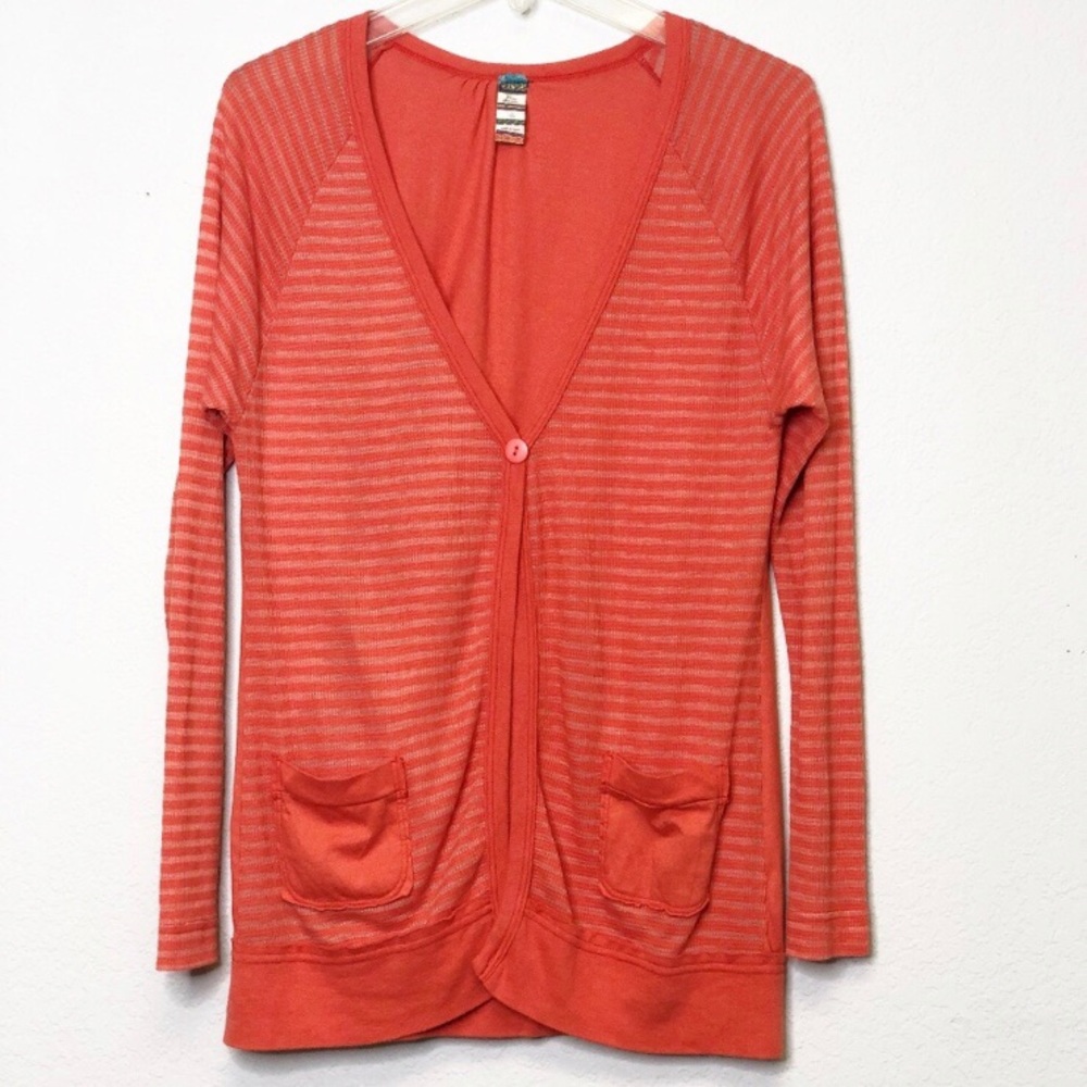 Free People cardigan salmon orange L